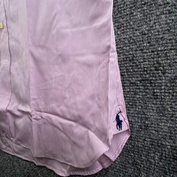 NWT Polo Ralph Lauren Pink Striped Classic Fit Easy Care Cotton Stretch 15 32/33 - Picture 13 of 15